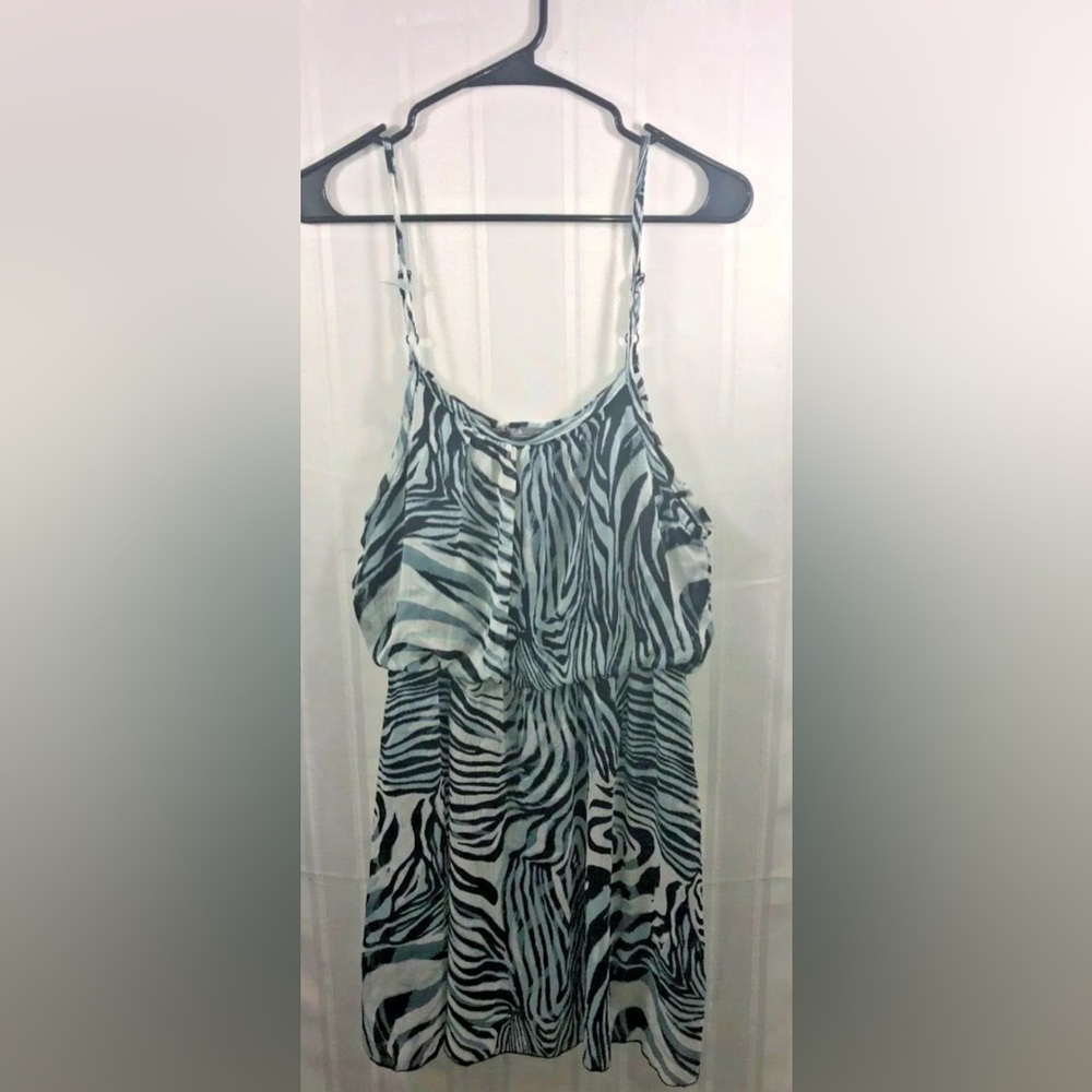 Poetry Zebra Print Empire Mini Dress